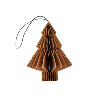 Rust Paper Tree Ornament H10cm